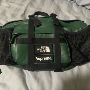 The North Face Green and Black Belt Bag